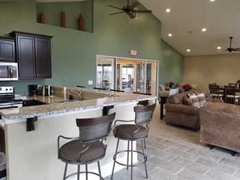Clubhouse kitchen at regency preserve